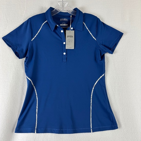 Annika Tops - Annika, Women’s Size S, Blue, DryTec, Polo Shirt, UPF 50+, NWT Cutter and Buck